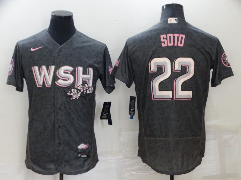 Men Washington Nationals #22 Soto Grey City Edition Elite Nike 2022 MLB Jersey->youth mlb jersey->Youth Jersey